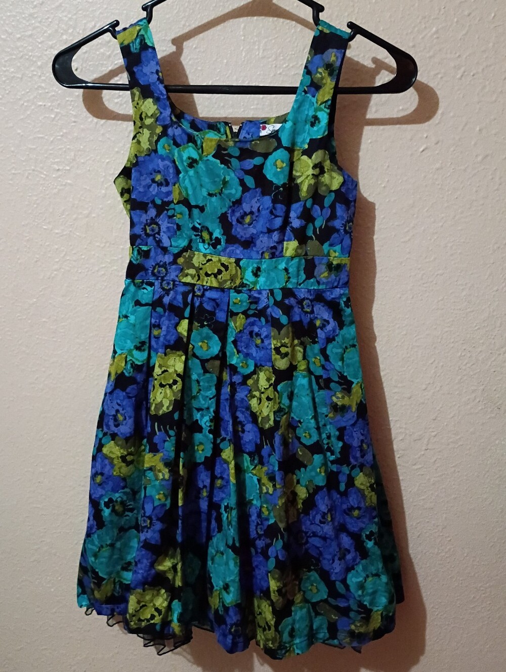 GIRLS SIZE 8 Speechless Floral Fit-and-Flare Layered Dress